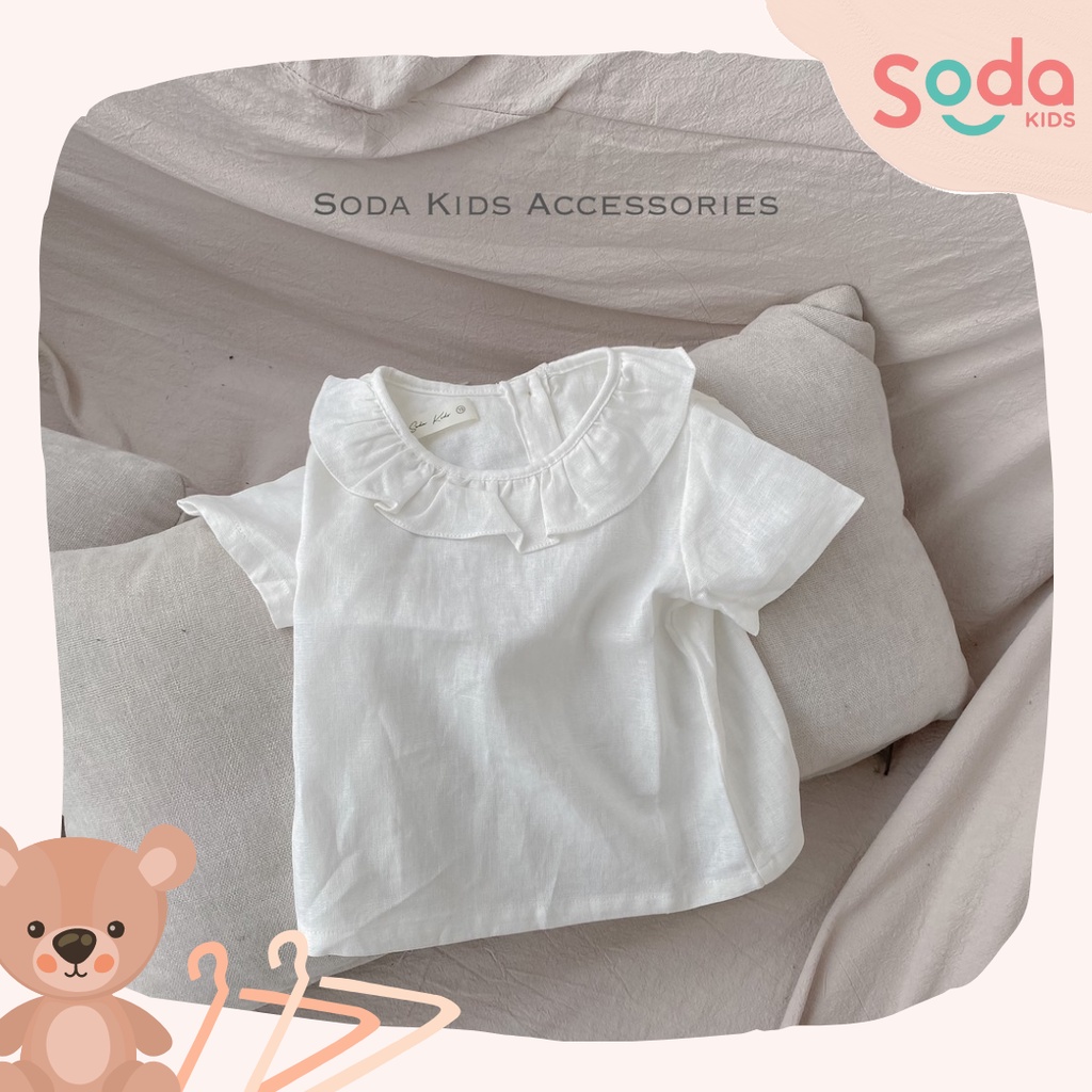 Áo cổ bèo cho bé SODA KIDS chất liệu linen Hàn mềm, mát