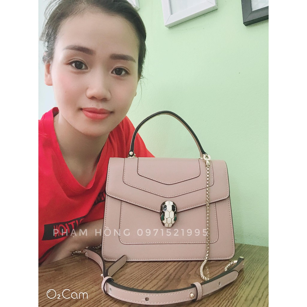 túi xách bvl đầu rắn có quai cầm full box kèm bill - ảnh thật + video tự chụp