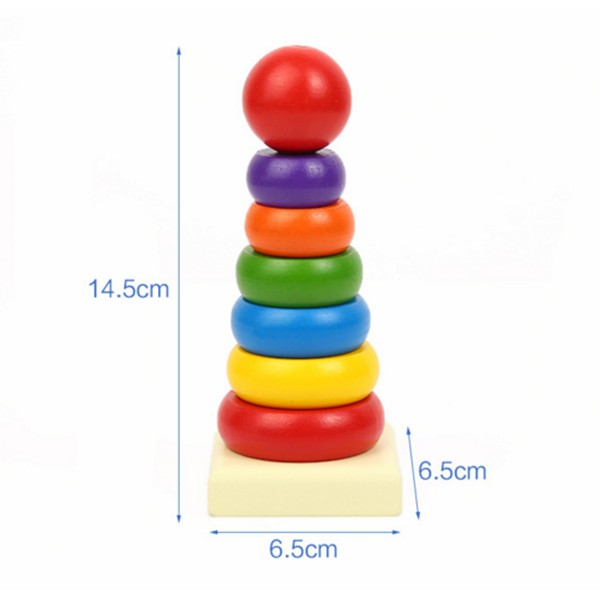 Đồ chơi tháp màu cầu vồng size 15.5cm