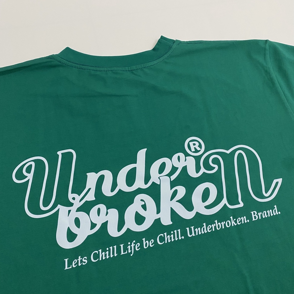 Áo thun tay lỡ Under Broken XANH LÁ , áo phông unisex Form rộng oversize, chất liệu Cotton. KKIM Shop