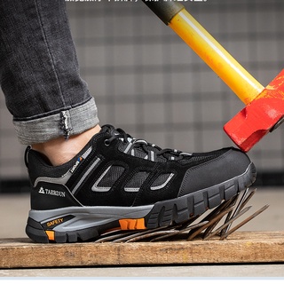 Giày bảo hộ thể thao chống đinh, chống trơn trượt, chống dập ngón da bò, hàng chính hãng DingGu MS30