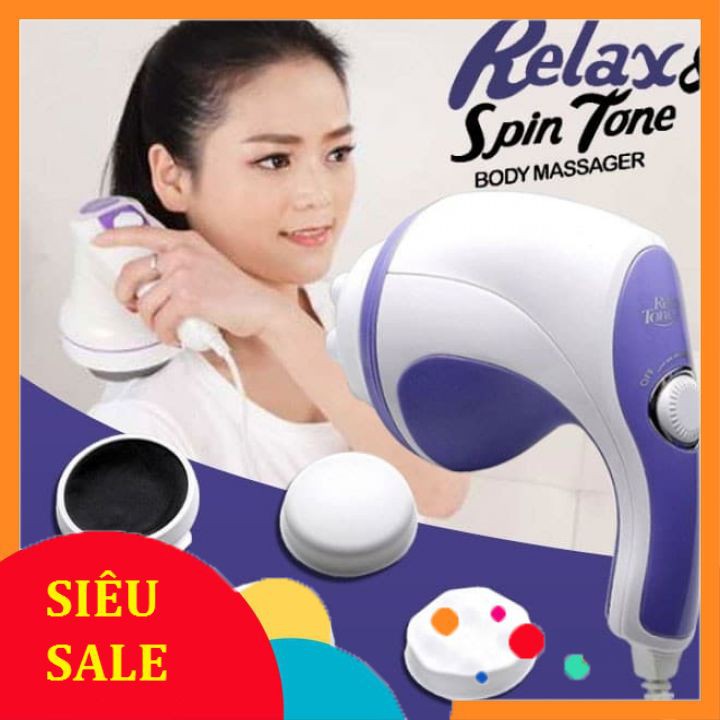 Máy mát xa cầm tay - Máy massage trị liệu đau nhức toàn thân 5 đầu Relax and t