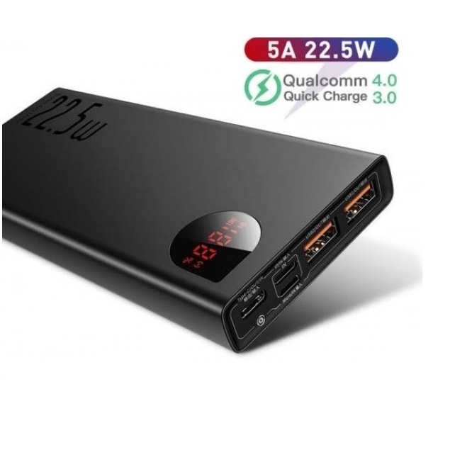 Pin dự phòng sạc nhanh 22.5W Baseus Adaman Metal Digital Display Quick Charge .