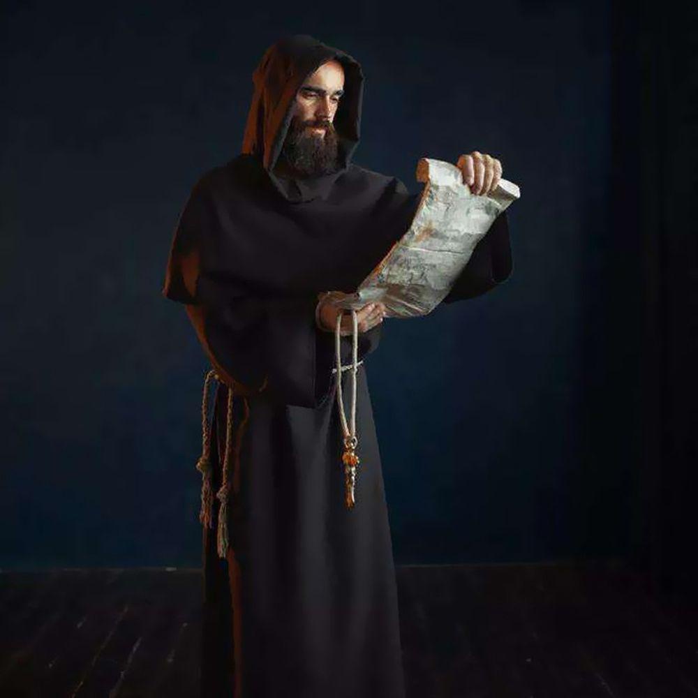 Mxgoods Áo Choàng Hóa Trang Thầy Thần Kèm Vòng cổ Sáng Tạo