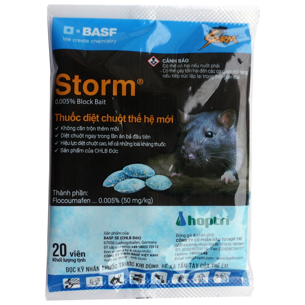 Thuốc diệt chuột Storm (1 gói gồm 20 viên)