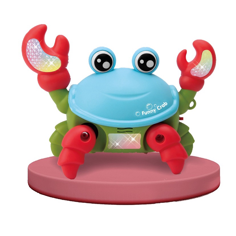 Đồ Chơi Con Cua Chạy Pin Có Phát Nhạc Và Đèn Cho Bé