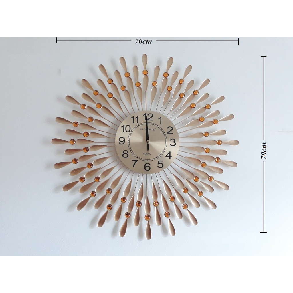 Đồng hồ treo tường trang trí giọt nước MT kích thước 70x70 cm