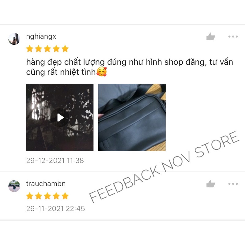 Túi đeo chéo da Pu, đứng form như hình, chống nhăn và chống thấm nước - Black Messenger Bag