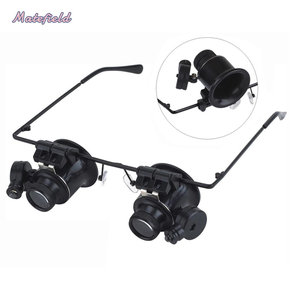 Kính Lúp Đeo Mắt Phóng Đại 20 Lần Có Đèn Led