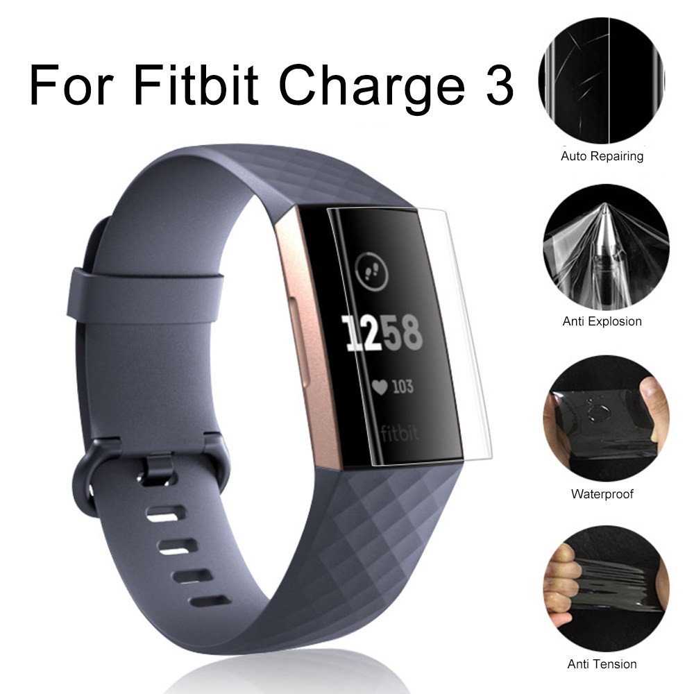 Miếng Dán Bảo Vệ Màn Hình Cho Đồng Hồ Thông Minh Fitbit Charge 2 3 4 Charge2 Charge3 Charge4