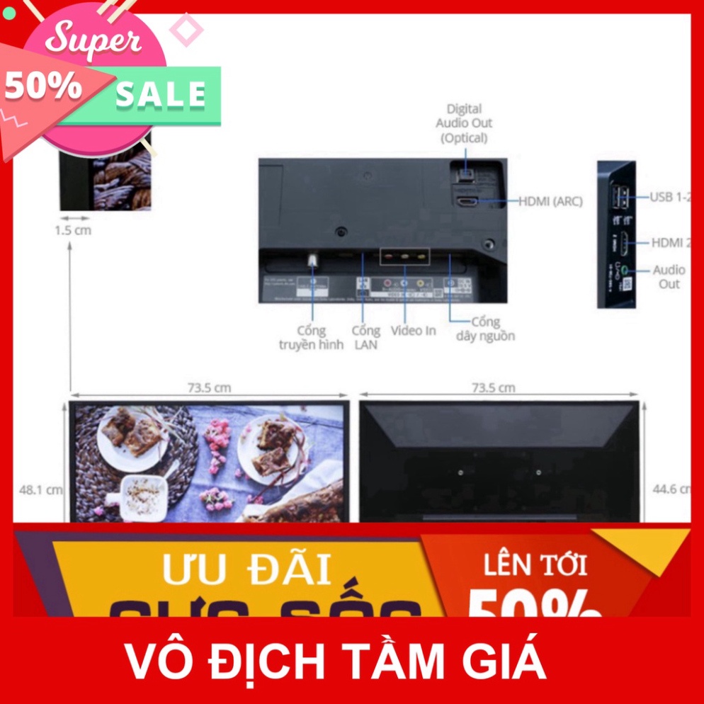 Internet Tivi Sony HD 32 inch KDL-32W600D - Miễn phí lắp đặt