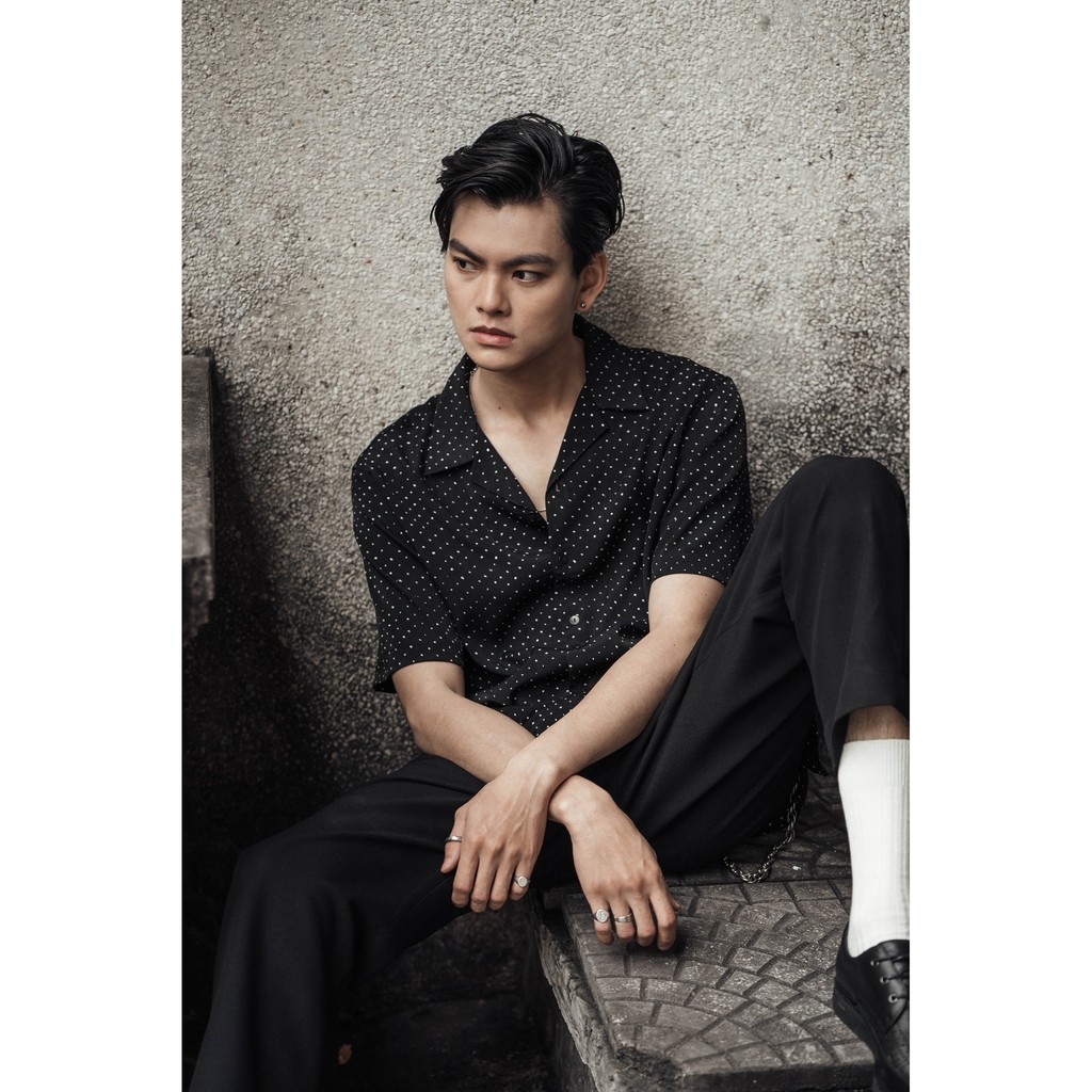 Áo Sơ Mi Ngắn Tay Nam Họa Tiết HIGHWAY MENSWEAR Polka Dot Cuban Shirt | BigBuy360 - bigbuy360.vn