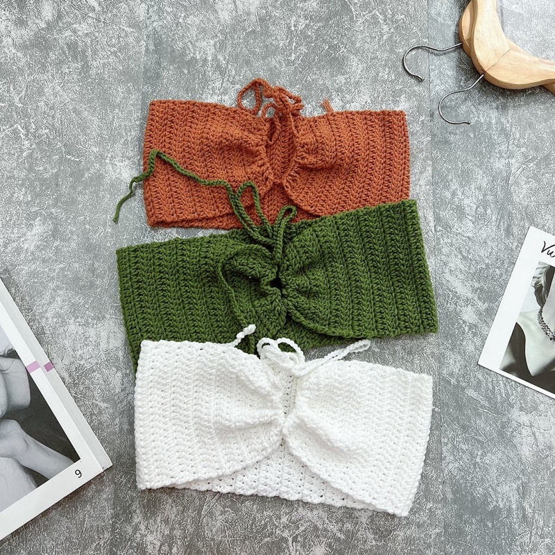 [FREESHIP] Áo len croptop, áo ống nữ hot hit tóp tóp mặc được nhiều kiểu, nhiều màu siêu xinh