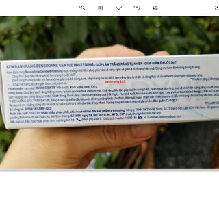 Kem đánh răng Sensodyne Gentle Whitening 100g