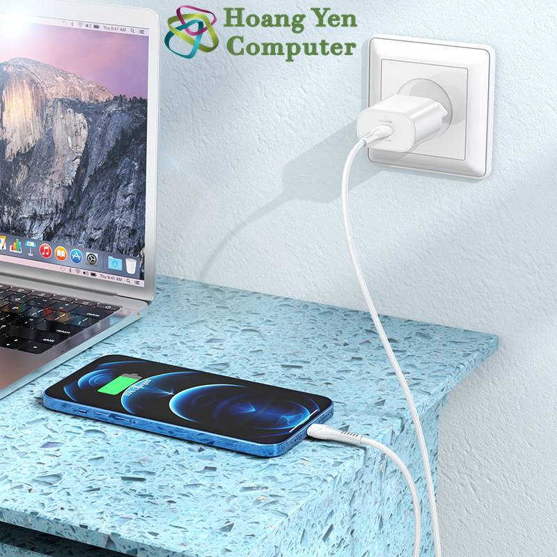 Cốc Sạc Nhanh 20W Hoco N22  - BH 6 Tháng Chính Hãng - Hoàng Yến Computer
