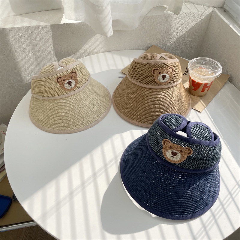 Nón Lưỡi Trai Nửa Đầu Chống Nắng Đi Biển Mùa Hè In Họa Tiết Hoạt Hình Dễ Thương Cho Bé