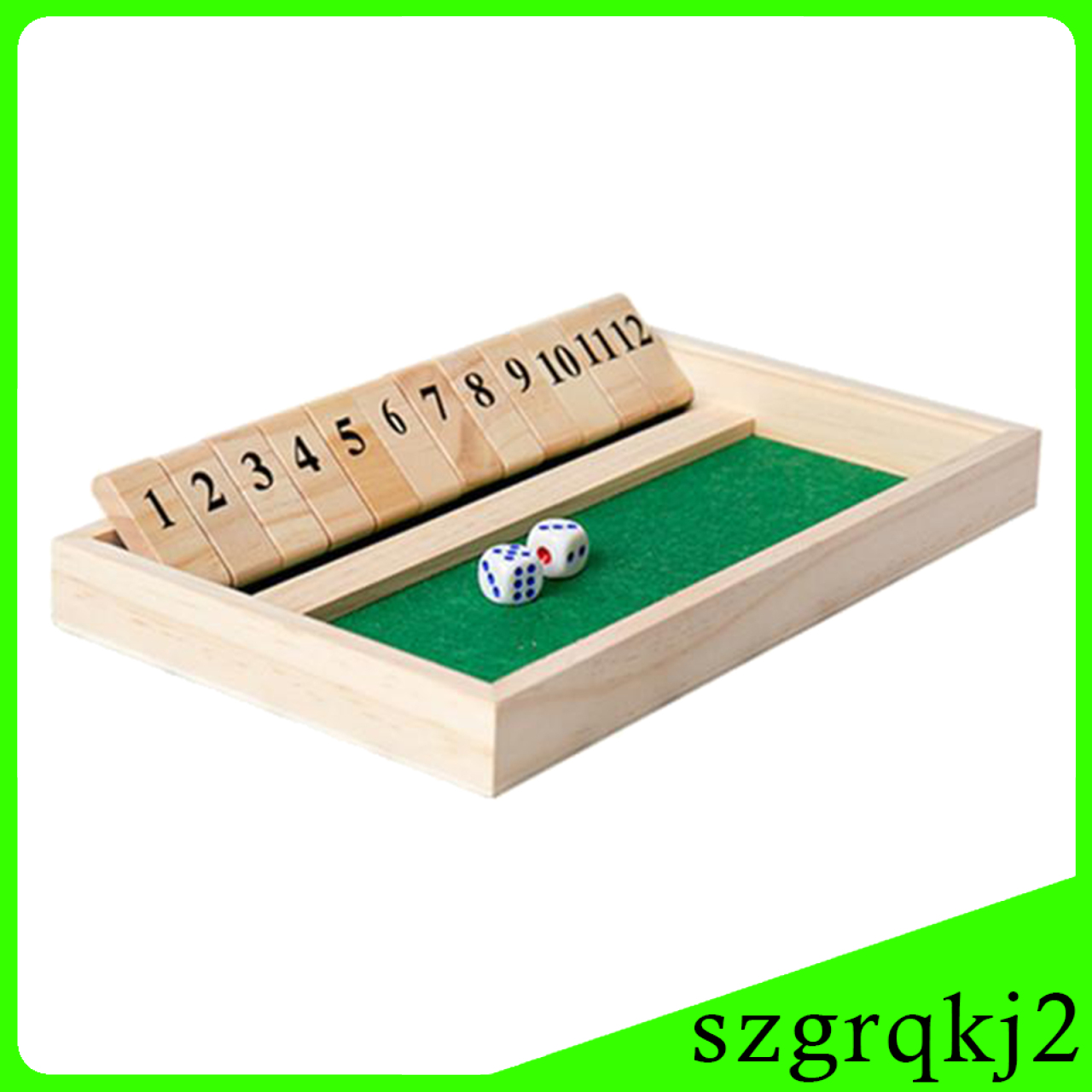 Newest Shut The Box Game - 12 Numbers Wooden Dice Game Wooden Number Board Game