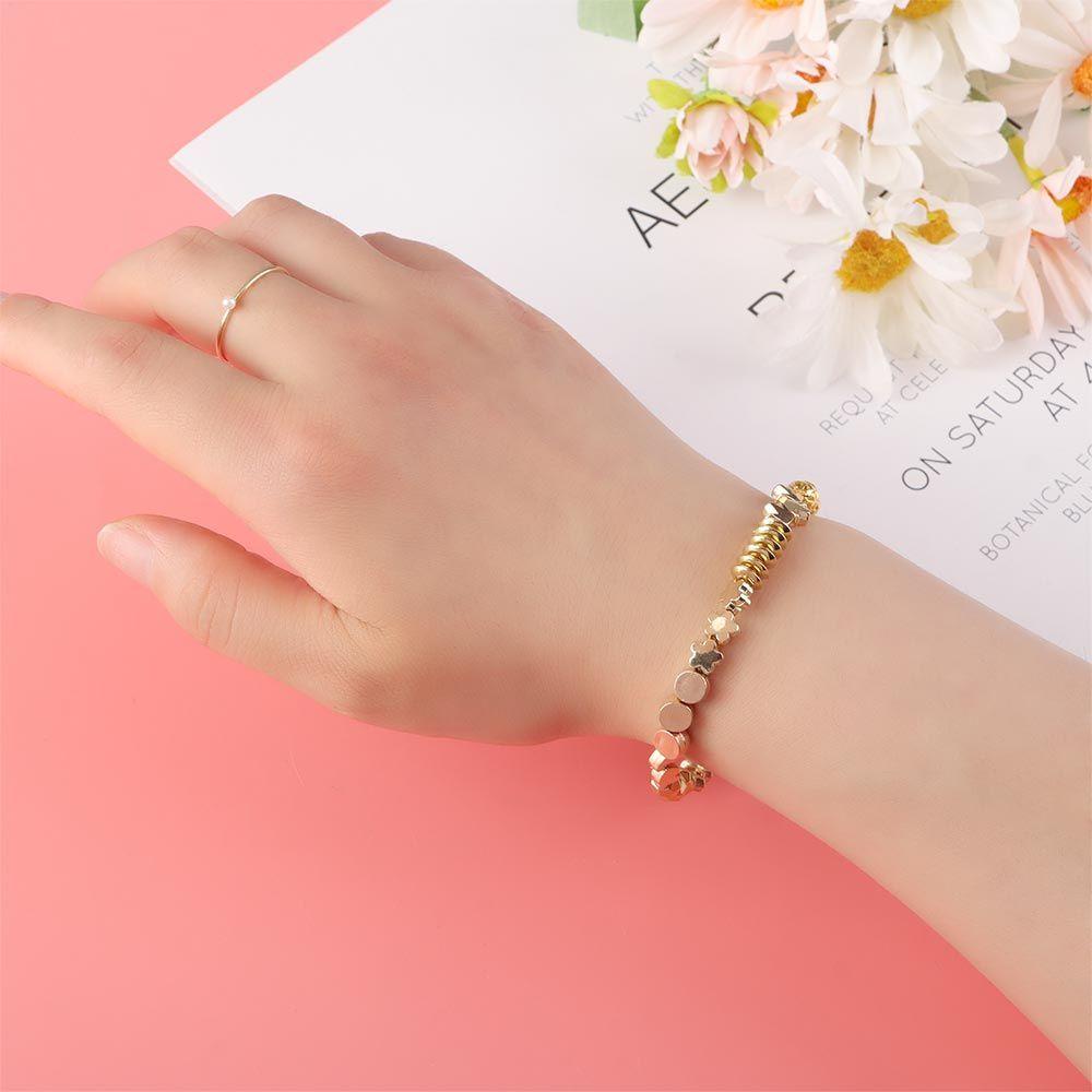 Set 100 Hạt Xỏ Lỗ Hình Tròn Ngôi Sao Dùng Để Làm Trang Sức Thủ Công