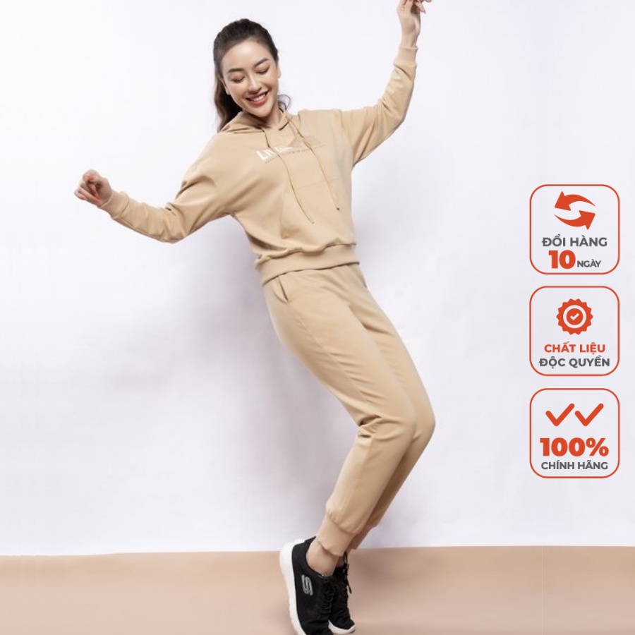 Set Áo Nỉ Quần Jogger Nữ Livan Sport Heather Chính Hãng Cao Cấp