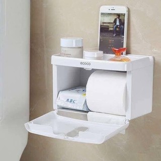BỘ Hộp Đựng Giấy Vệ Sinh chữ nhật Thông Minh COCO E1613 đa chức năng