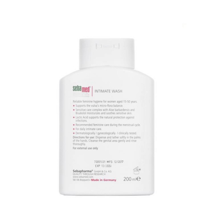 [CHÍNH HÃNG] Sebamed Dung Dịch Vệ Sinh Phụ Nữ Chuẩn Cân Bằng pH Vùng Kín Feminine Intimate Wash pH3.8 50ml