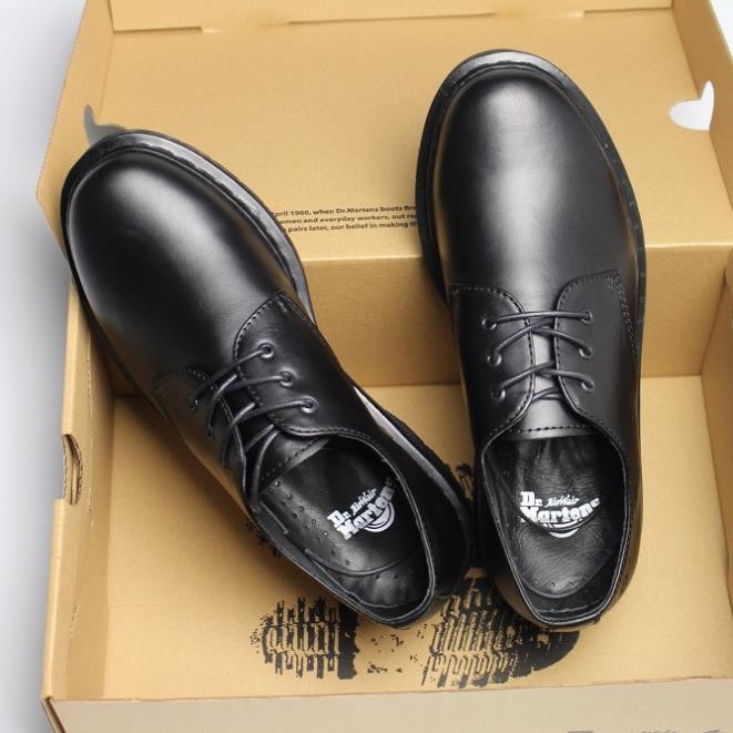 [Hạ Giá] Giày Da Bò 1461 2020 Full Black .Giày Dr.Martens Thailand Chính Hãng(1461.F.Black)