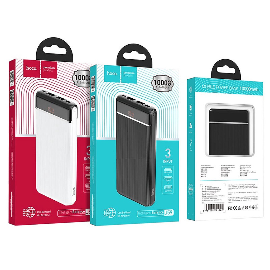 Pin Sạc Dự Phòng Cao Cấp Hoco J59 10000Mah