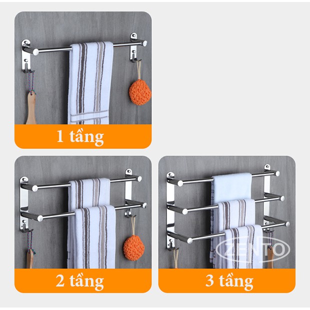 Giá vắt, treo khăn inox Zento HA4620-3
