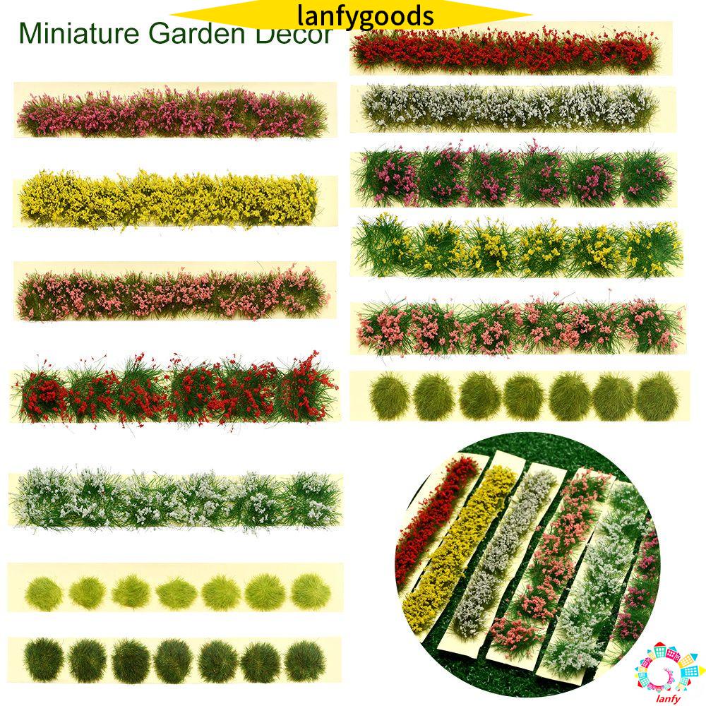 Mô hình cây hoa cỏ nhân tạo mini dùng cho trang trí phong cảnh sân vườn bàn ăn tĩnh vật 9*1*0.6cm