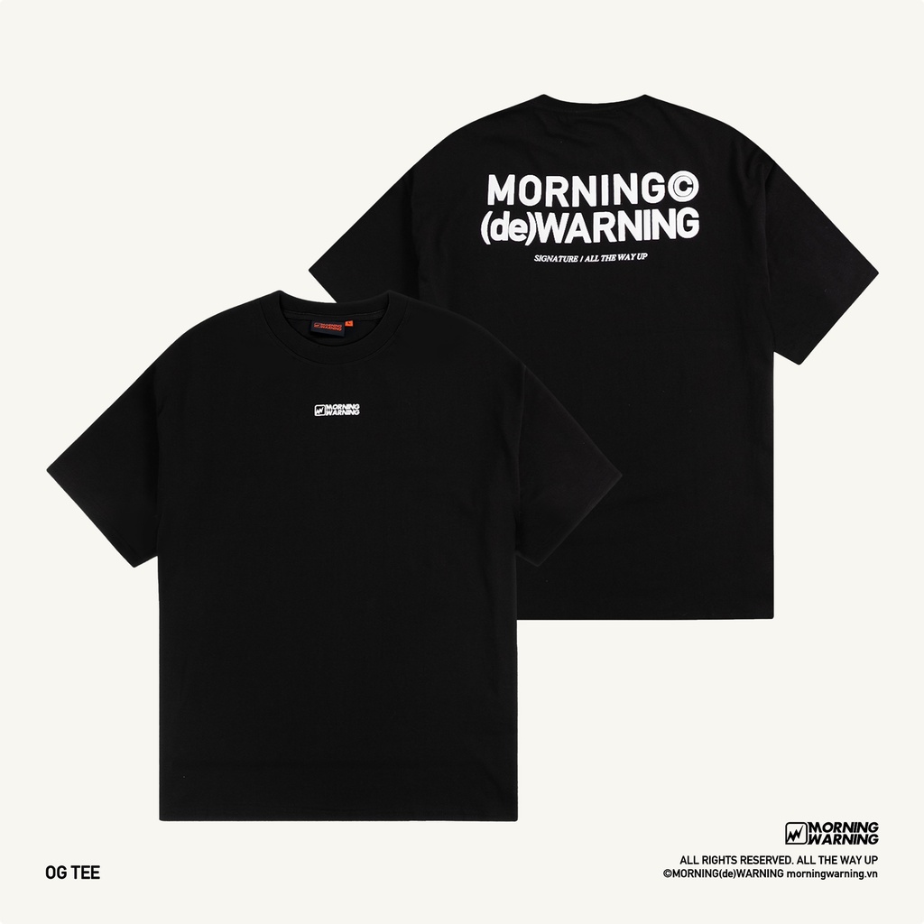Áo thun Morning Warning OG -  Áo Thun Unisex Form Rộng Tay Lỡ Oversize Cotton 100% Local Brand