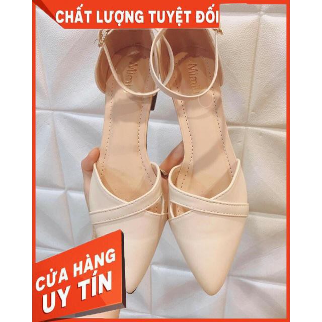 [Free Ship - Hàng Loại 1 – Clip thật] Sandal Bít Mũi Lót Hậu Da Mềm - Giày Bít Mũi