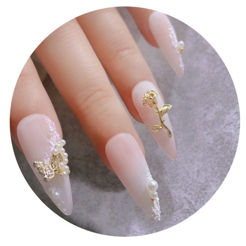 Set 10 Phụ Kiện Hoa Hồng 3D Đính Móng Nghệ Thuật