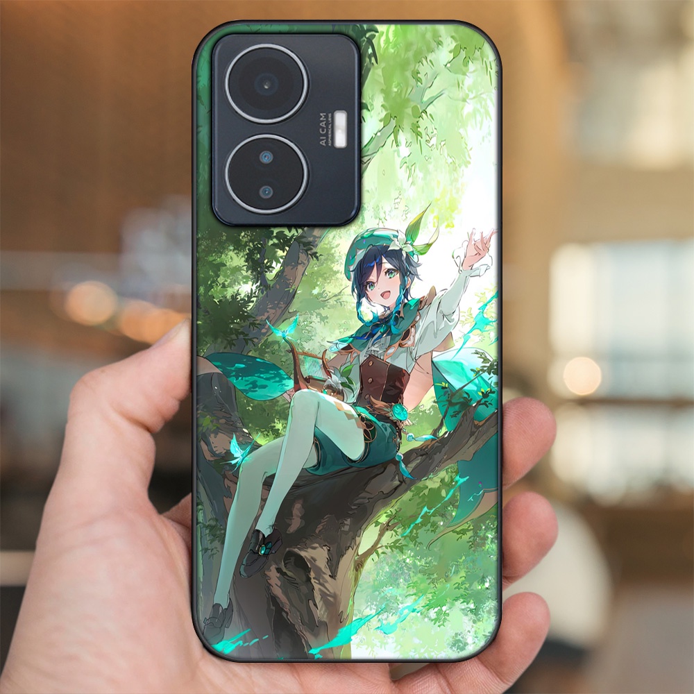 Ốp lưng Vivo Y55 2022 viền đen in hình Venti Genshin Impact