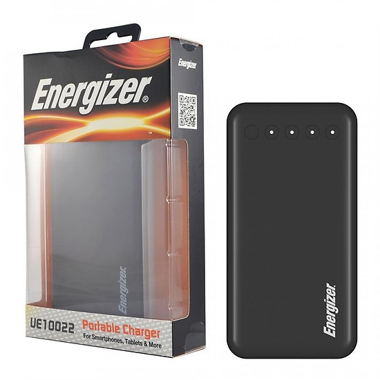 PIN DỰ PHÒNG ENERGIZER CHIẾN BINH 10000MAH - UE10022 Chính Hãng (Màu Đen)