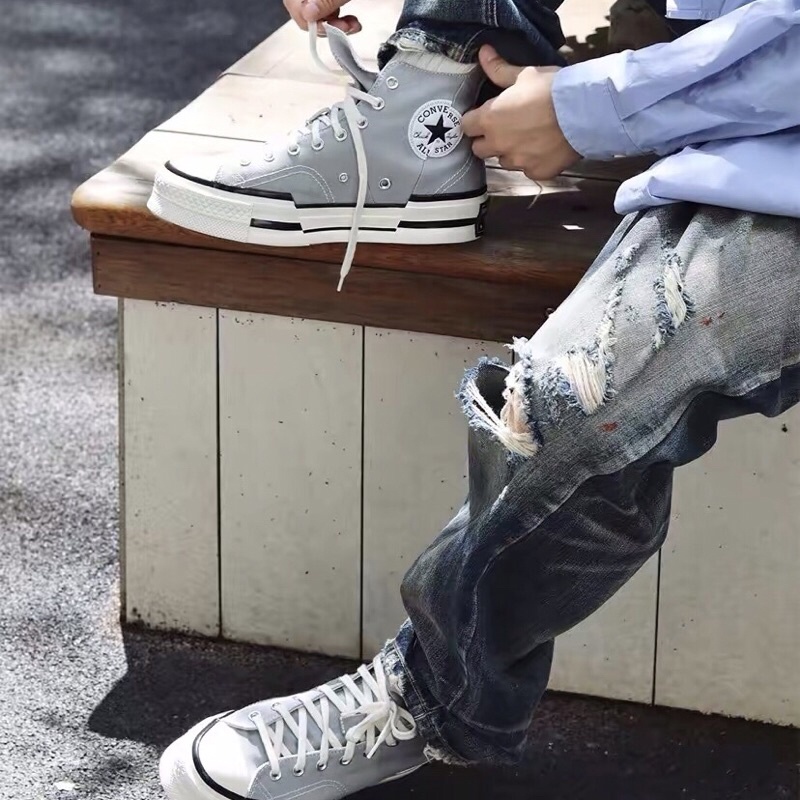 Tiger Sneakers - Giày Converse 1970s Plus Wolf Grey chính hãng cổ cao màu xám | A00741C