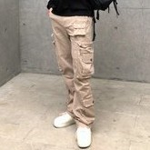 Quần túi hộp Unisex Cargo Pants màu nâu tan phong cách Streetwear