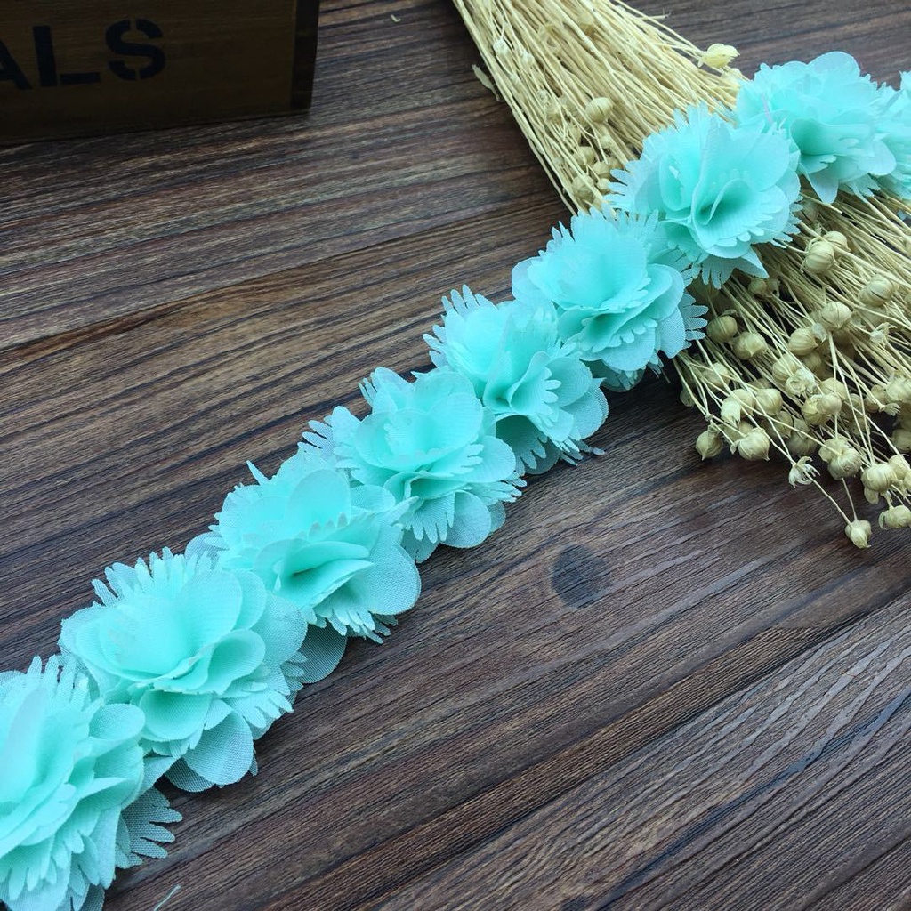 Dải dây ren hoa 93cm trang trí tiện dụng