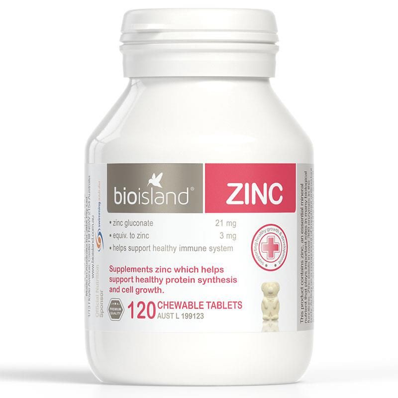 Bio Island viên hỗ trợ bổ sung kẽm cho Bé từ 1 tuổi trở lên Bio Island Zinc 120 viên