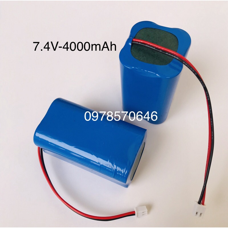 Khối pin 2S -7.4V (4000mAh) Dung Lượng Cao, Mới 100%