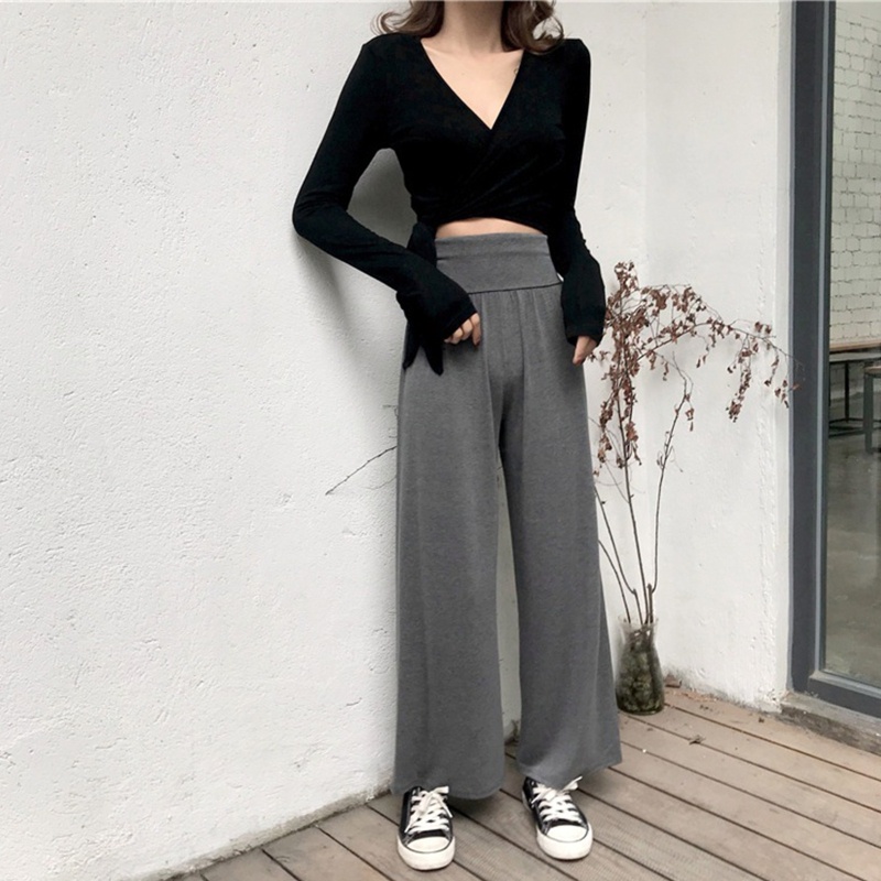 Áo Thun Lửng Cổ V Đan Dây Quyến Rũ Dành Cho Nữ