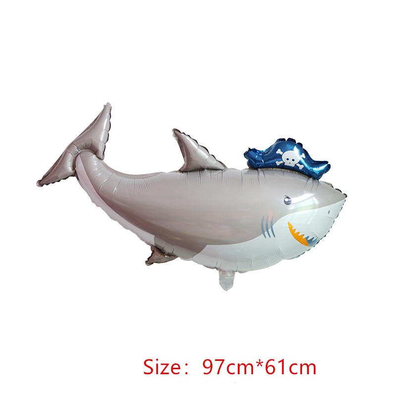 Bong Bóng Cao Su Hình Cá Mập / Cá Mập Trang Trí Tiệc Sinh Nhật Cho Bé Trai