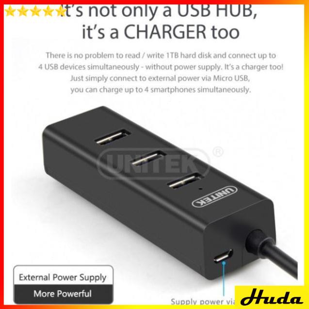 Bộ chia 4 cổng HUB USB 3.0 Unitek Y-3089