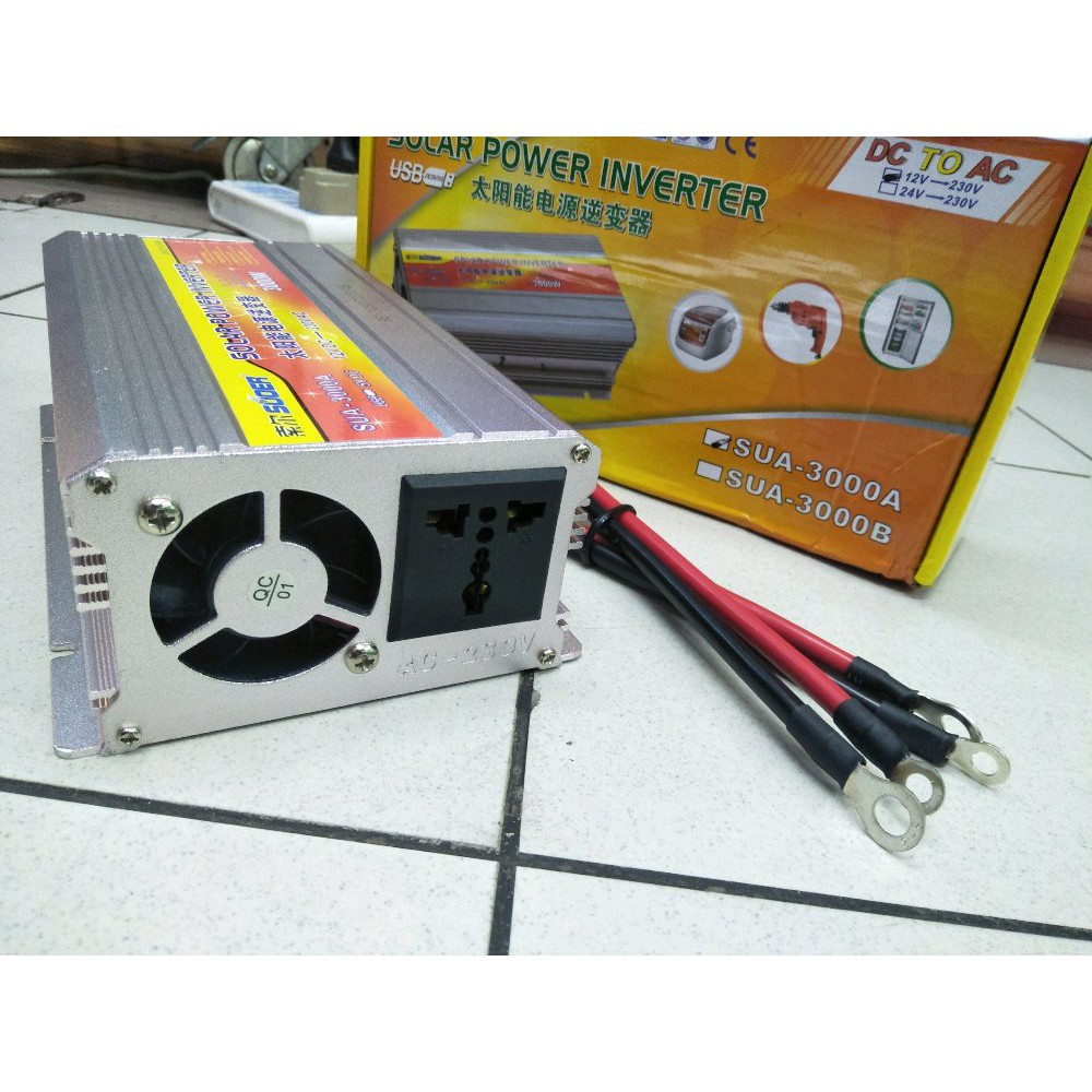 Bộ Kích Điện Inverter SUOER Từ 24V lên 230V 3000W Chống Ngược Cực