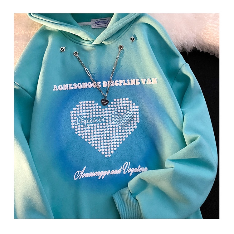 Áo hoodie in họa tiết chữ màu xanh lam/ trắng/ đen  | BigBuy360 - bigbuy360.vn