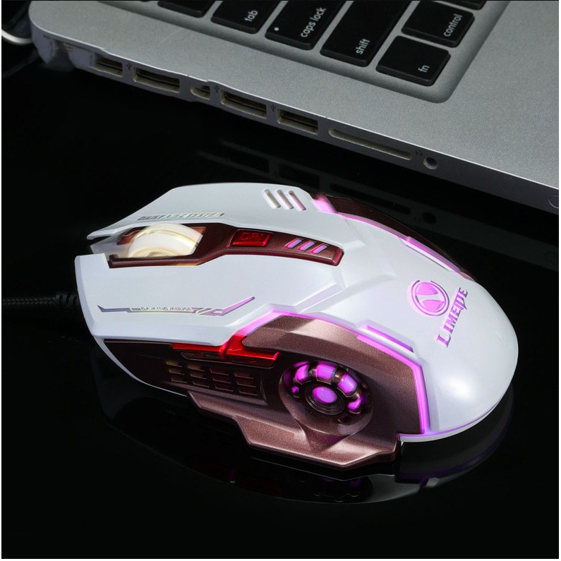 CHUỘT GAME THỦ GAMING LIMEME V2 PRO WHITE COPPER & SILVER BLACK LED CỰC ĐẸP CỰC BỀN | BigBuy360 - bigbuy360.vn
