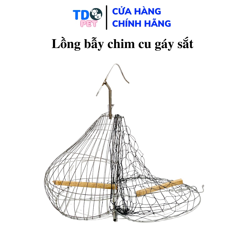 Lồng bẫy chim cu gáy TD PET chất liệu inox cao cấp chắc chắn siêu nhạy