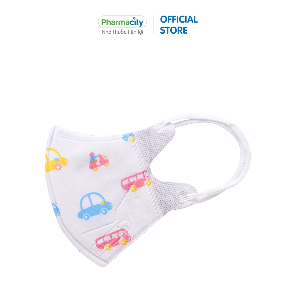 Khẩu trang Pharmacity 3 lớp cho trẻ 2-5 tuổi 3D Mask For Kids (Hộp 10 cái)