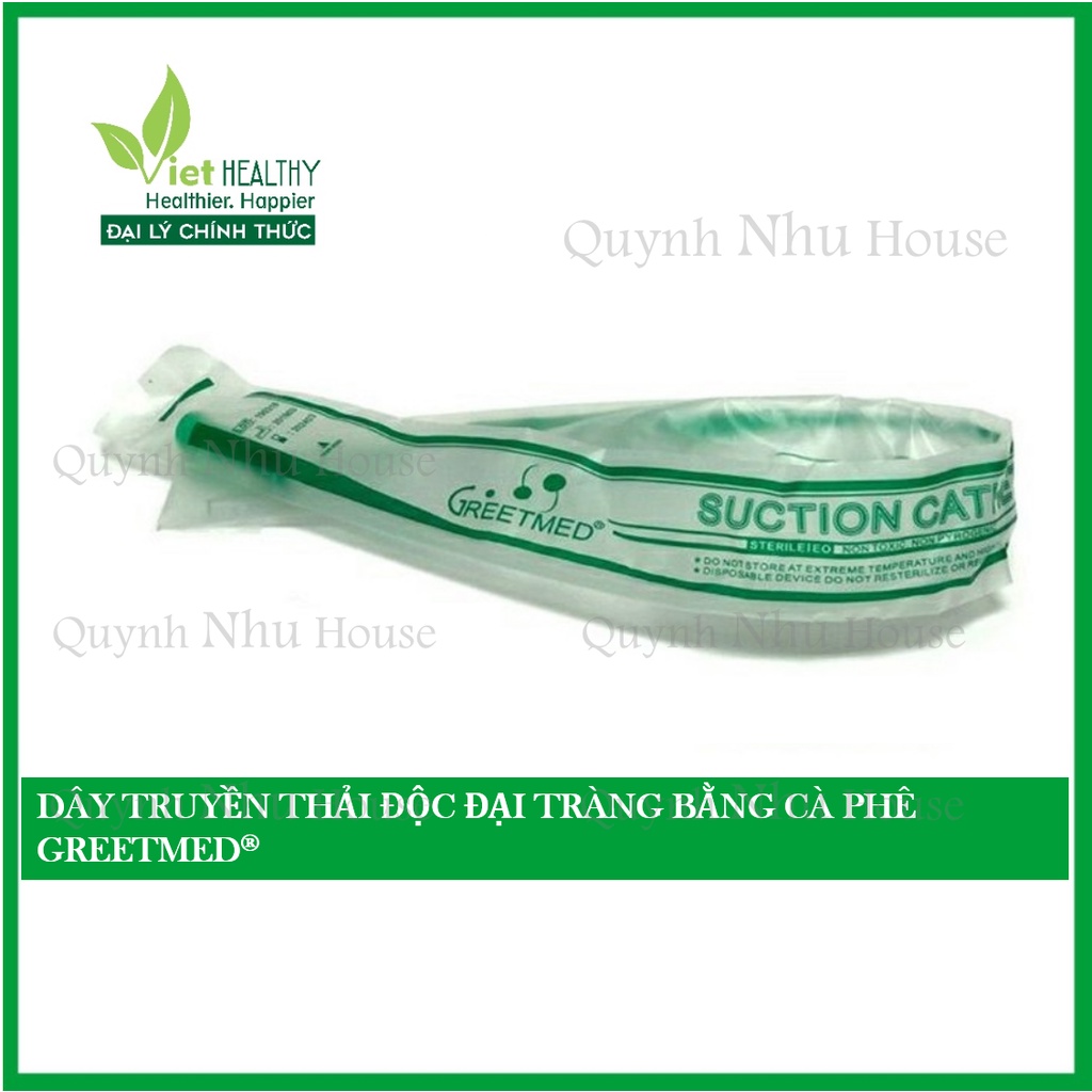 Dây truyền thải độc đại tràng cà phê enema chính hãng GREETMED® (Fr10 nhỏ êm) - Gerson, coffee enema