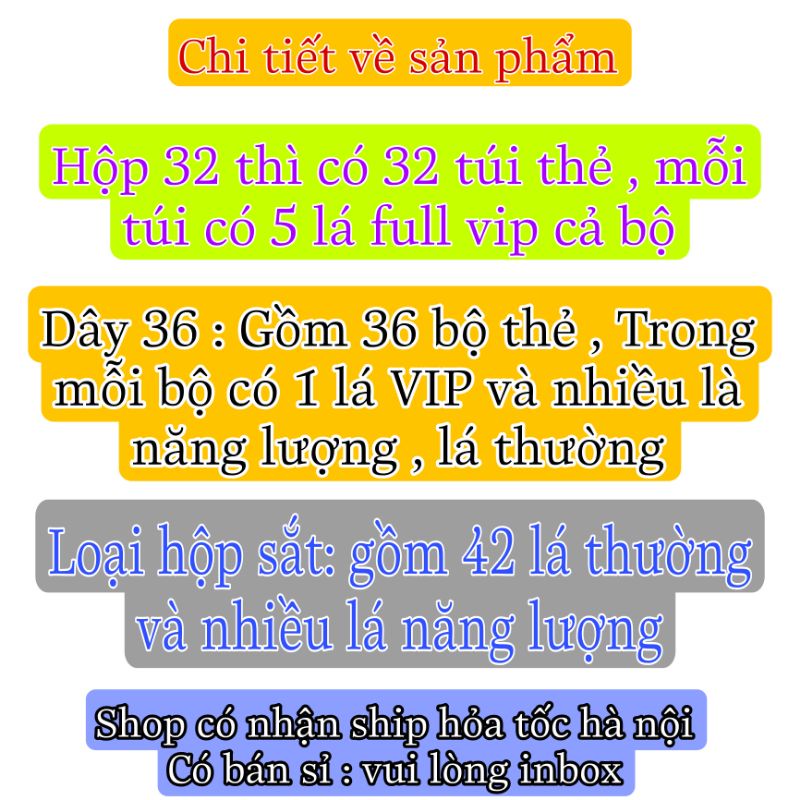 Hộp 32 túi thẻ bài Pokemon VIP