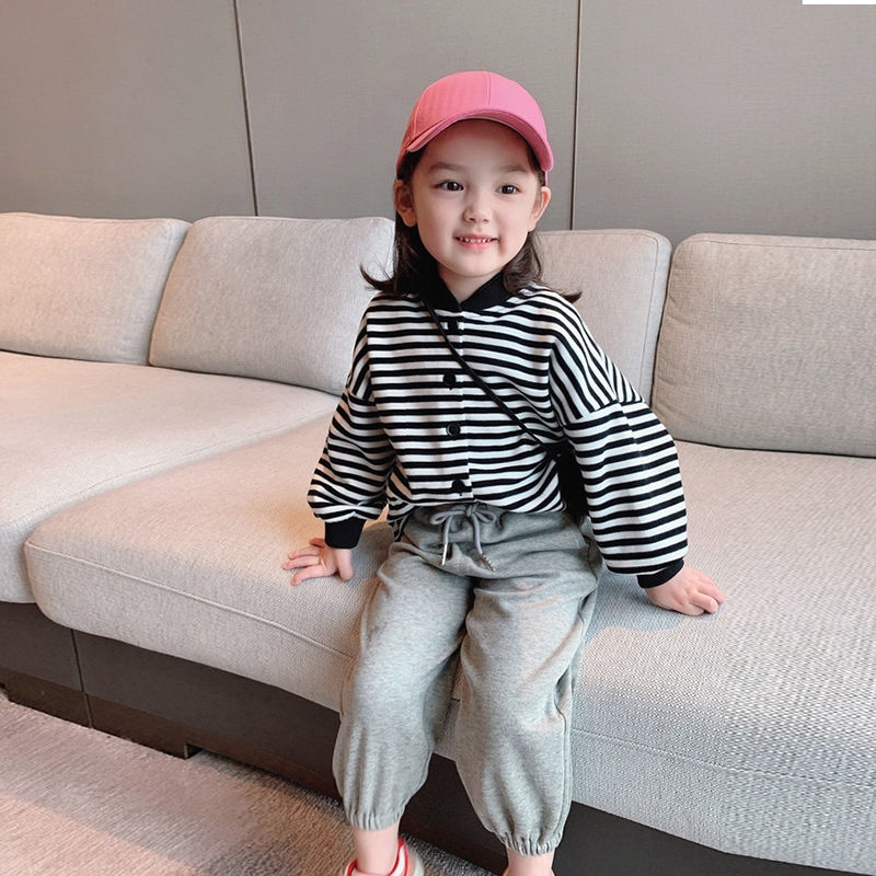 Quần dài thể thao bằng cotton nguyên chất dành cho bé gái